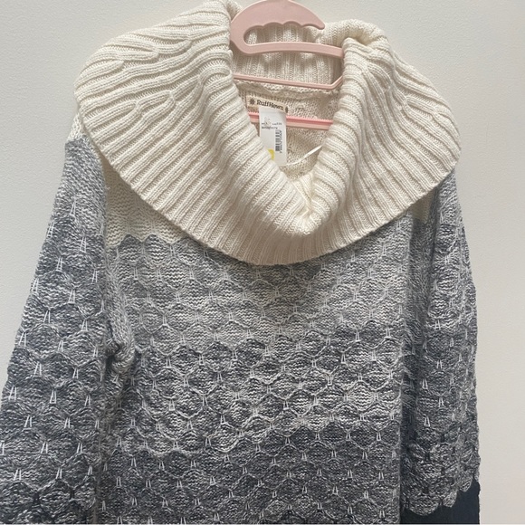 Ruff Hewn Cowl Neck Sweater Cream Grey Black Women's Size 1X - Picture 7 of 7